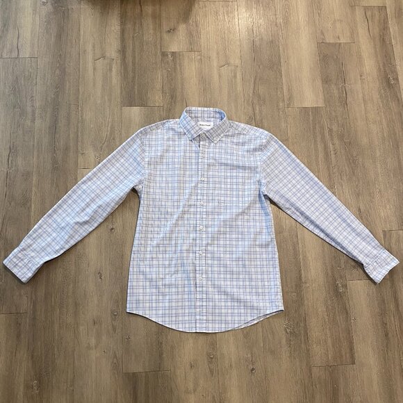 Ministry of Supply Aero Button-Down Shirt - Blue Dot Matrix (Men's M - Picture 1 of 7